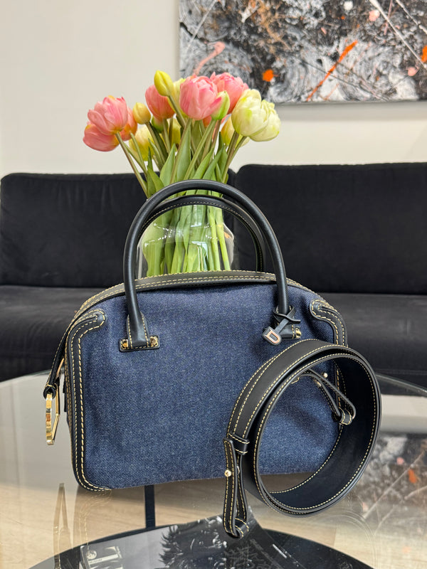 Delvaux Coolbox MM denim Sahara