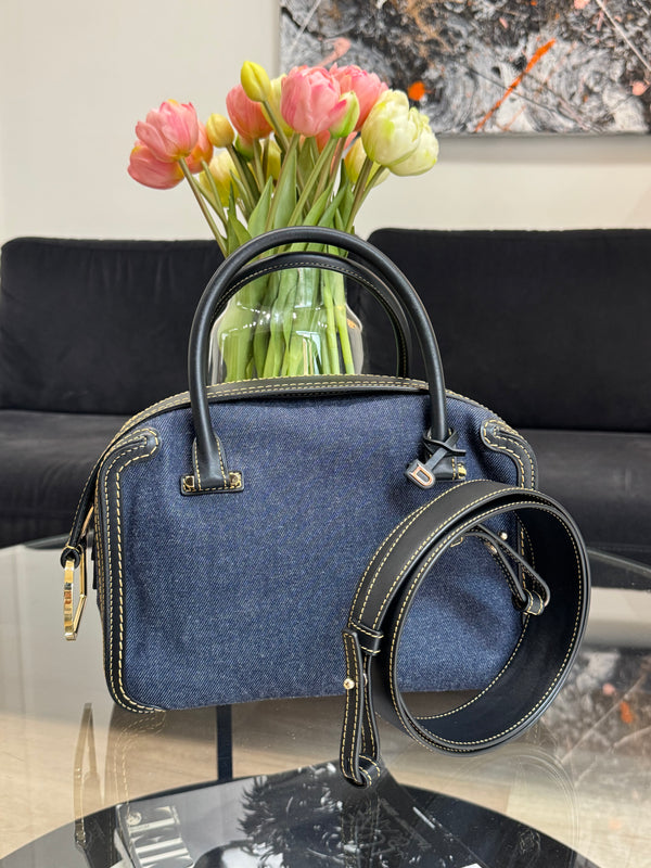 Delvaux Coolbox MM denim Sahara
