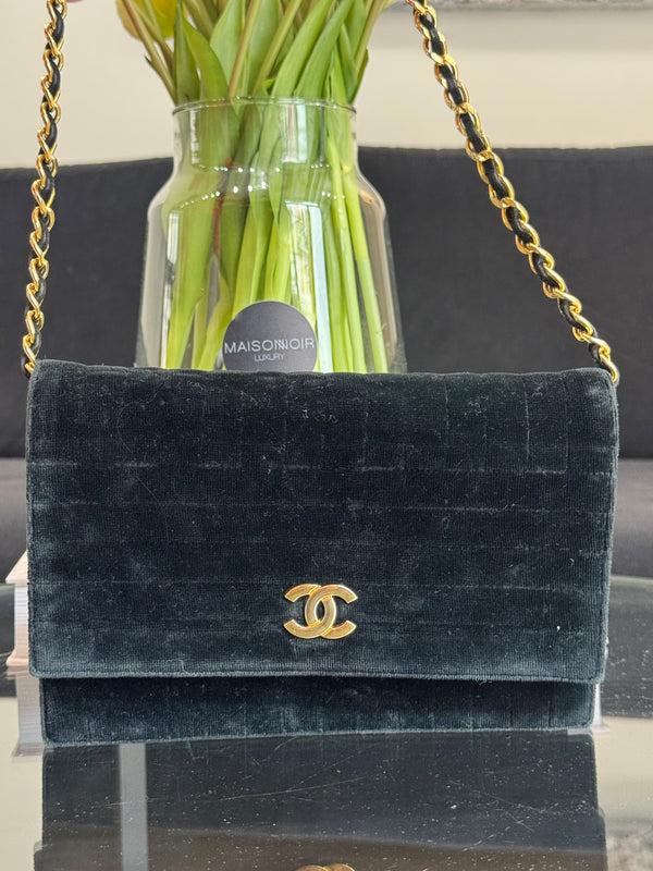 Chanel small Velvet Vintage Pochette bag