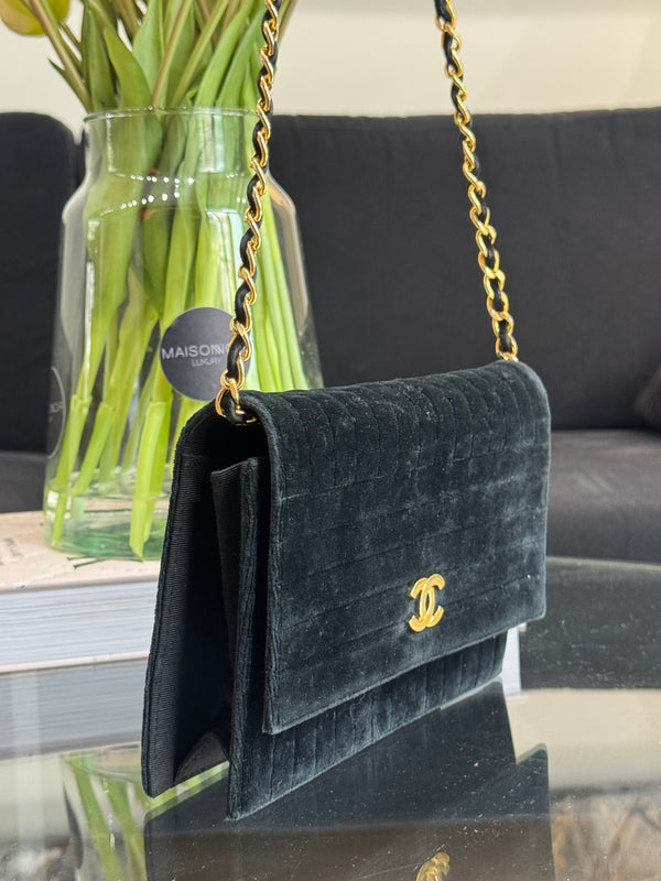 Chanel small Velvet Vintage Pochette bag