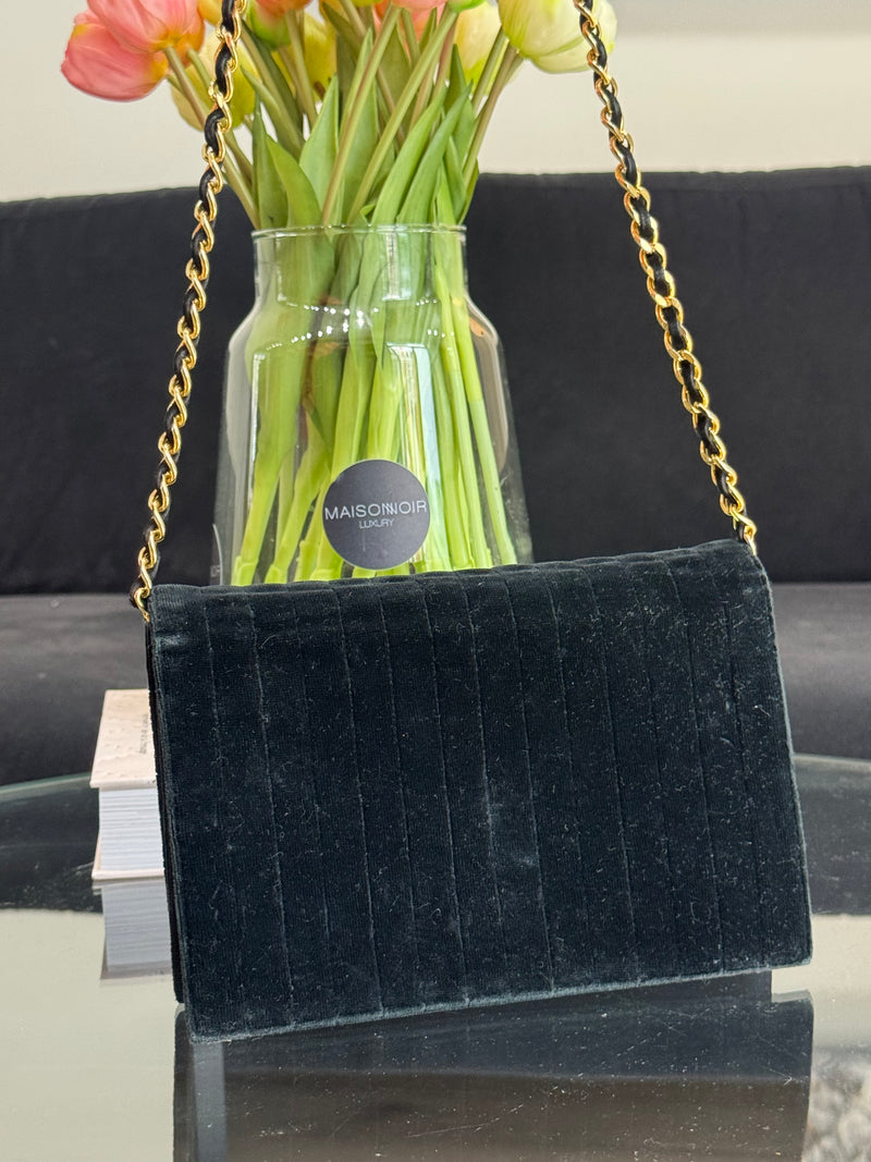 Chanel small Velvet Vintage Pochette bag