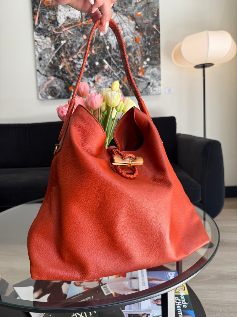 Gucci red shopper bag