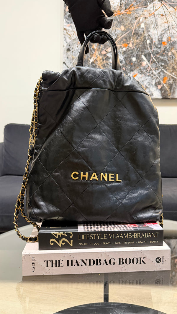 Chanel 22 Black Backpack