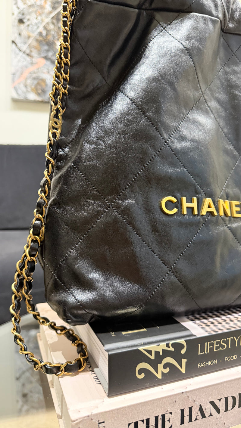 Chanel 22 Black Backpack