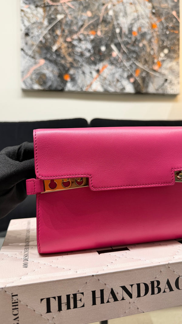 Delvaux Tempête Pink Clutch & chain