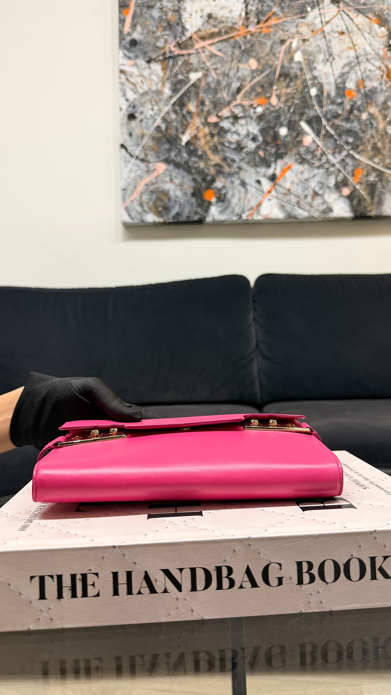 Delvaux Tempête Pink Clutch & chain