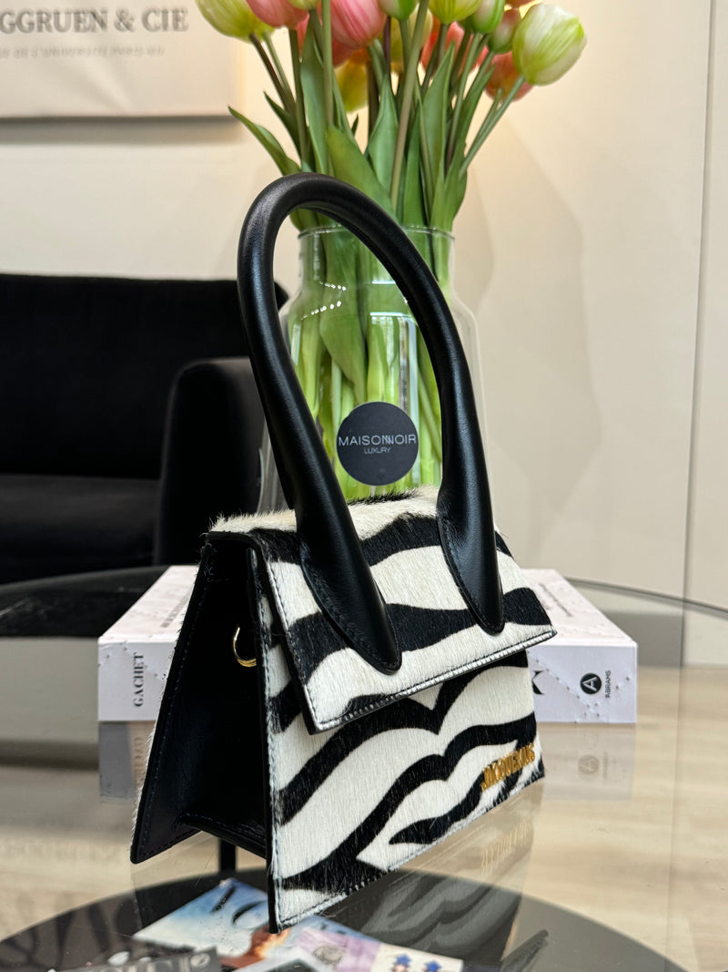 Jacquemus Le Chiquito - size M - Black & White zebra