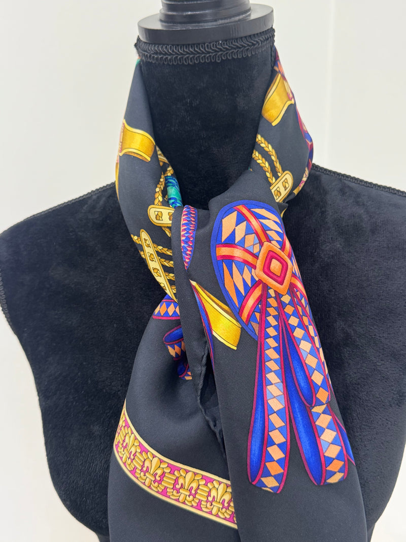Hermes - Vintage, silk scarf 'Les Rubans du Cheval'