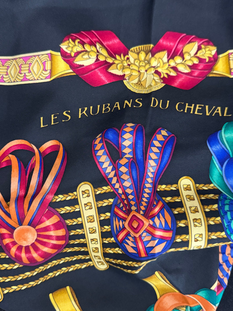 Hermes - Vintage, silk scarf 'Les Rubans du Cheval'