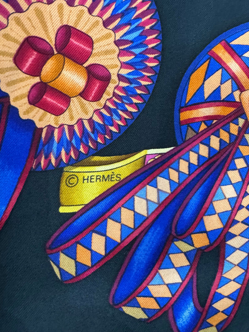 Hermes - Vintage, silk scarf 'Les Rubans du Cheval'