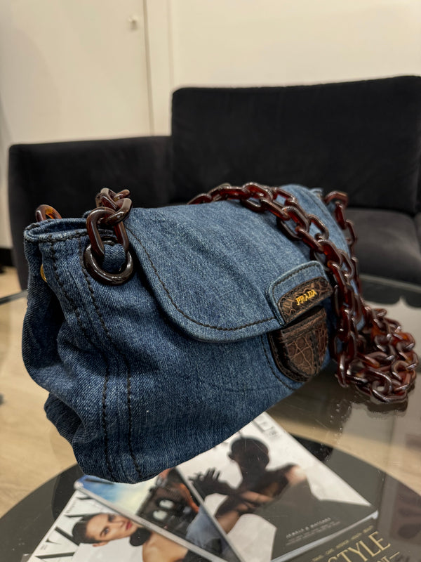 Prada bag in denim/jeans bag