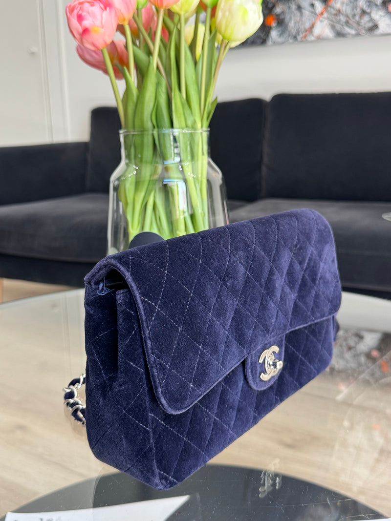 Chanel Timeless Velvet blue Backpack
