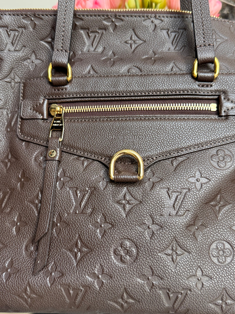 Louis Vuitton Marron large empreinte bag
