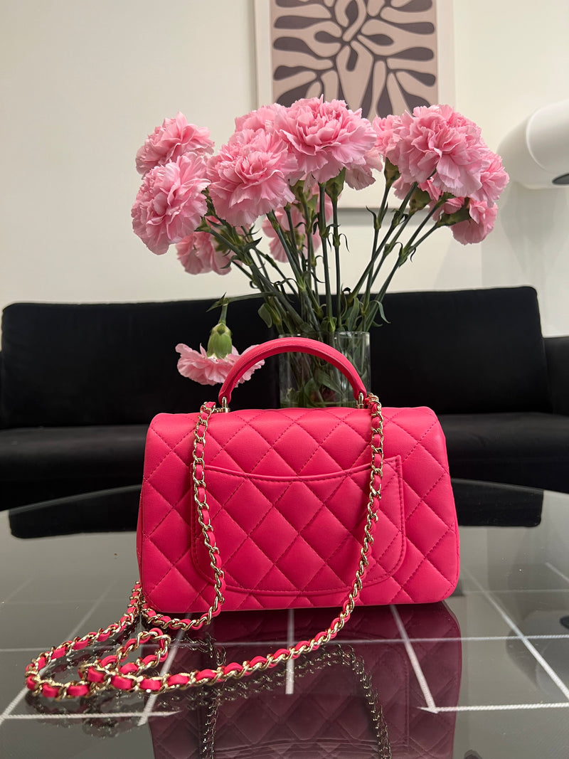 Chanel Top Handle in pink