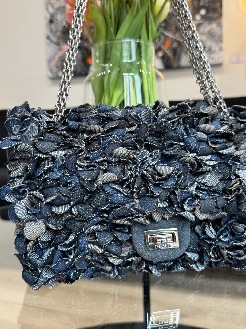 Chanel Timeless 2.55 Double flap - Camellia - Denim/Jeans