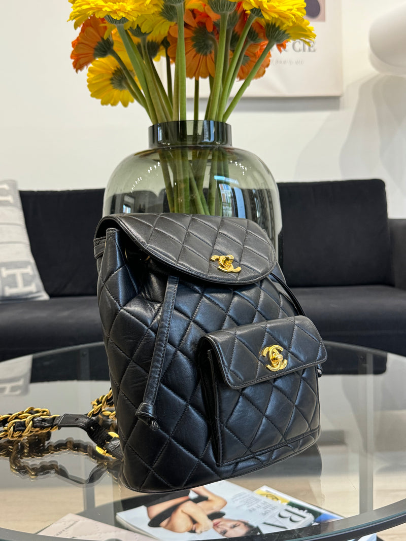 Chanel Black Vintage Backpack