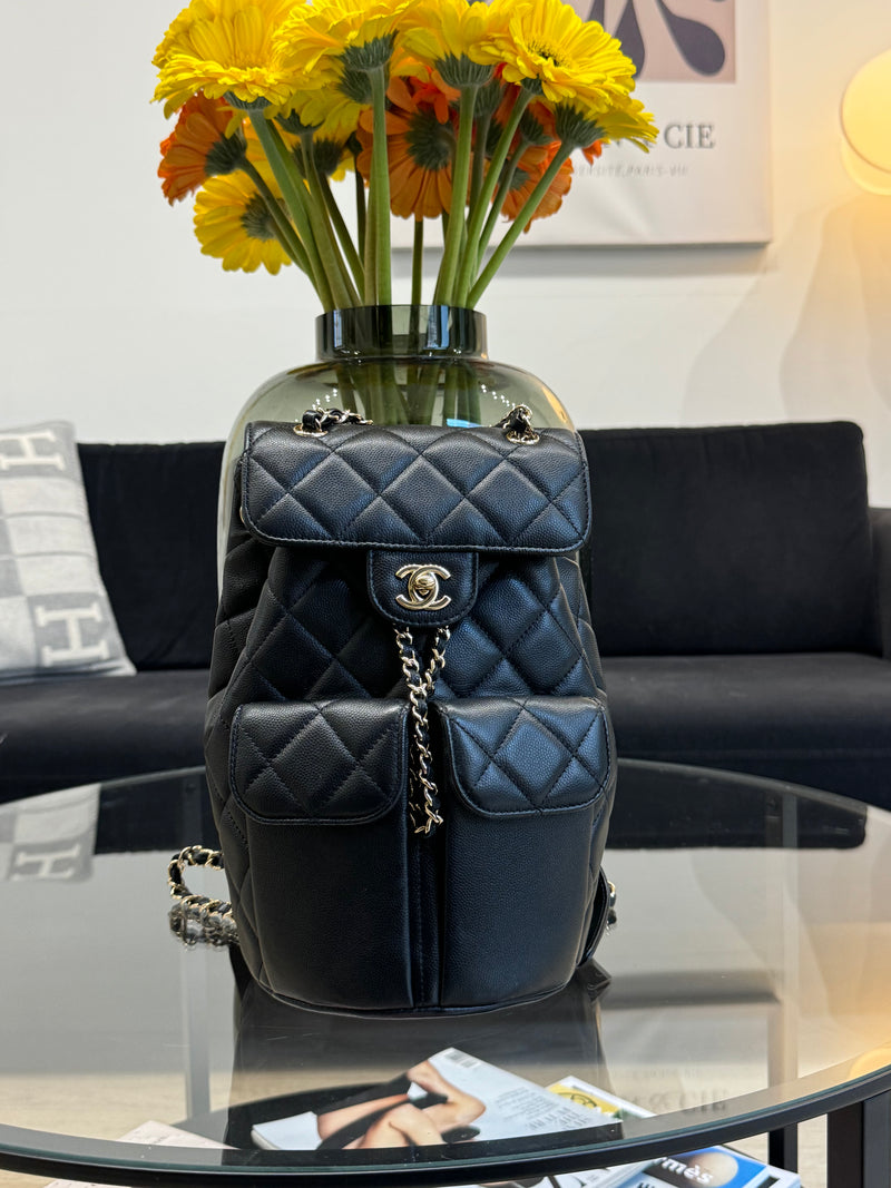 Chanel Caviar Quilted Pockets Backpack