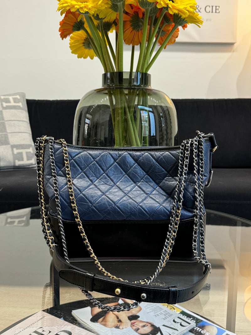 Chanel Gabrielle blue leather bag