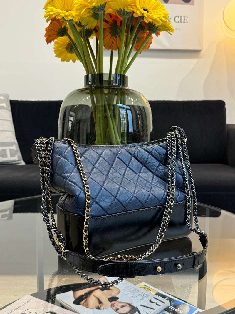 Chanel Gabrielle blue leather bag