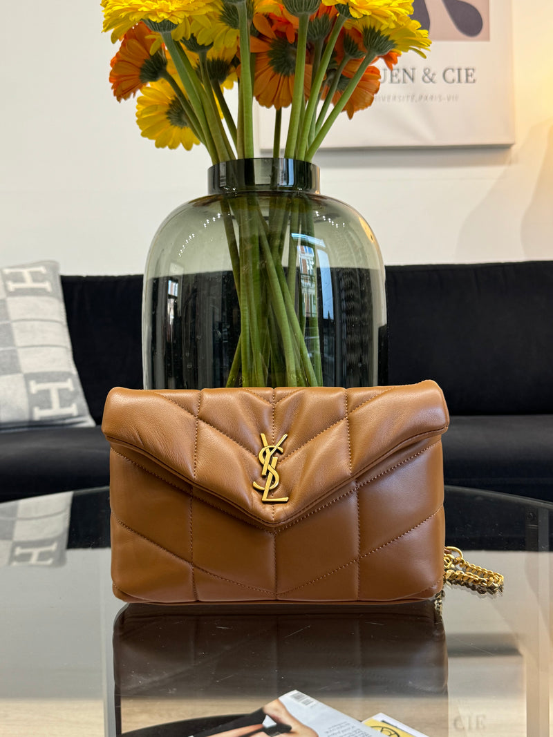 Yves Saint Laurent - small brown leather bag