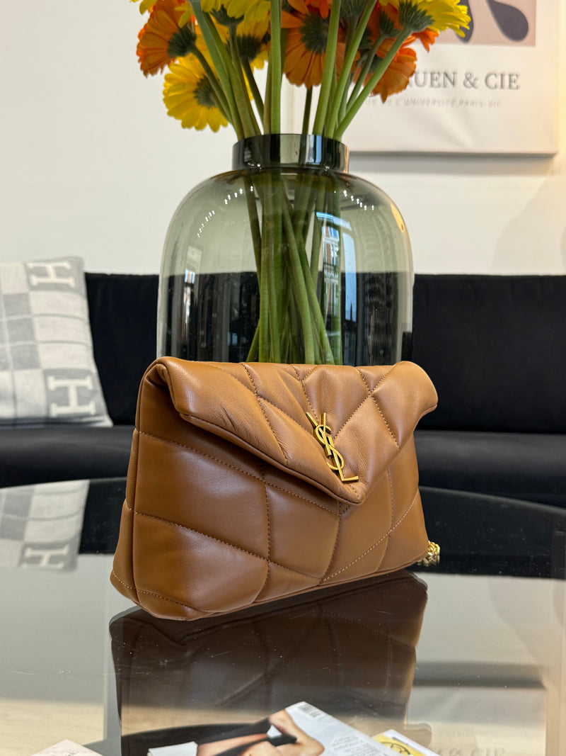 Yves Saint Laurent - small brown leather bag