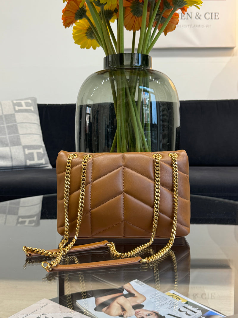 Yves Saint Laurent - small brown leather bag