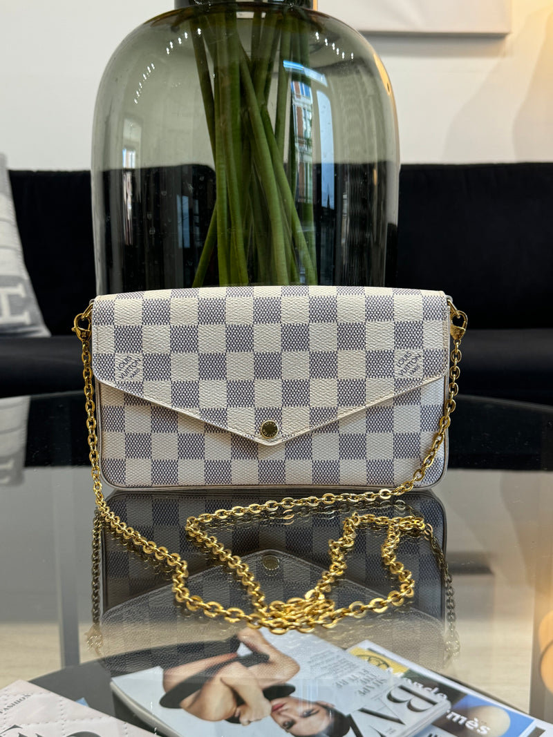 Louis Vuitton Felicia Azur White Pochette