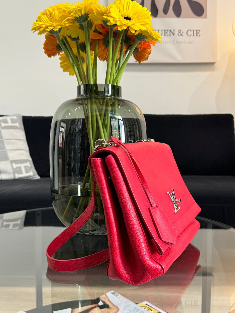 LOUIS VUITTON Lock me bag red