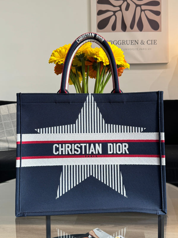 Christian Dior 'Dioralps' large striped book tote