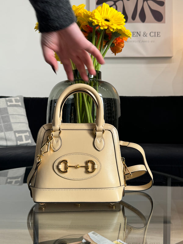 Gucci Horsebit Top Handle leather bag 1955