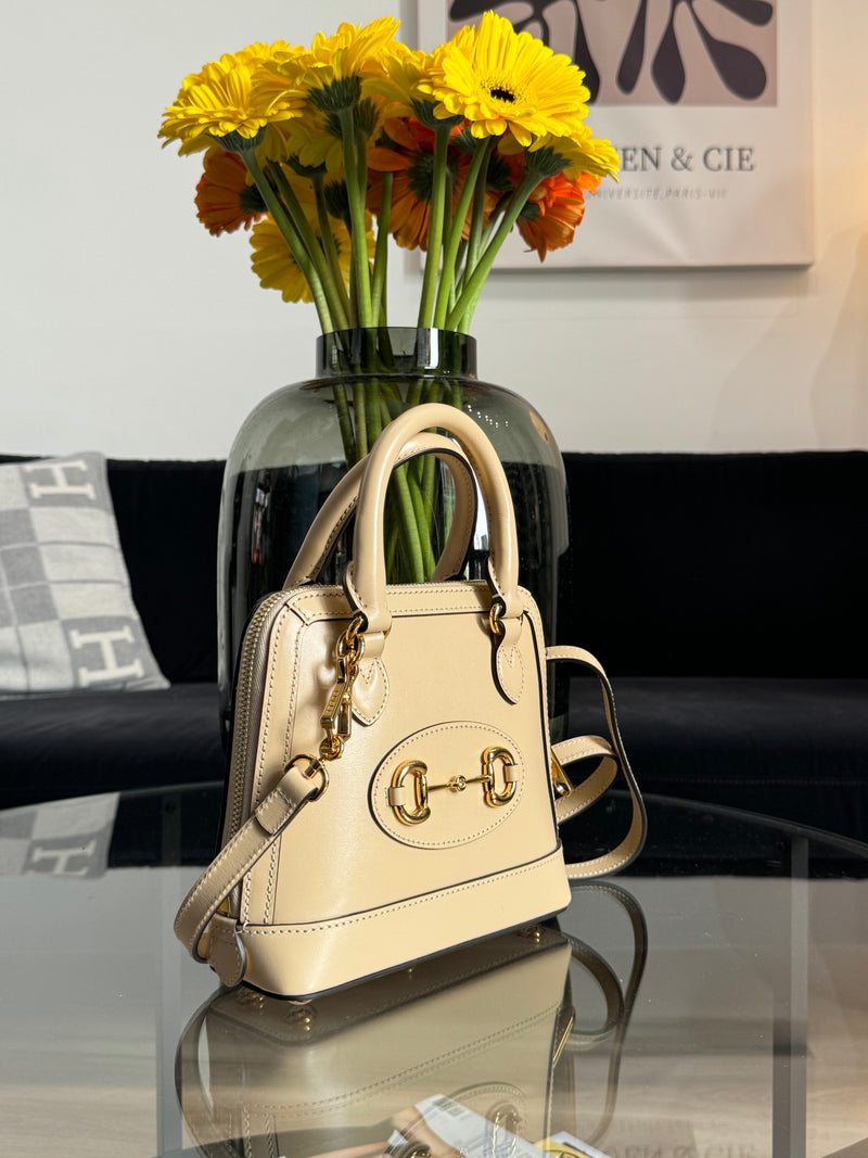 Gucci Horsebit Top Handle leather bag 1955