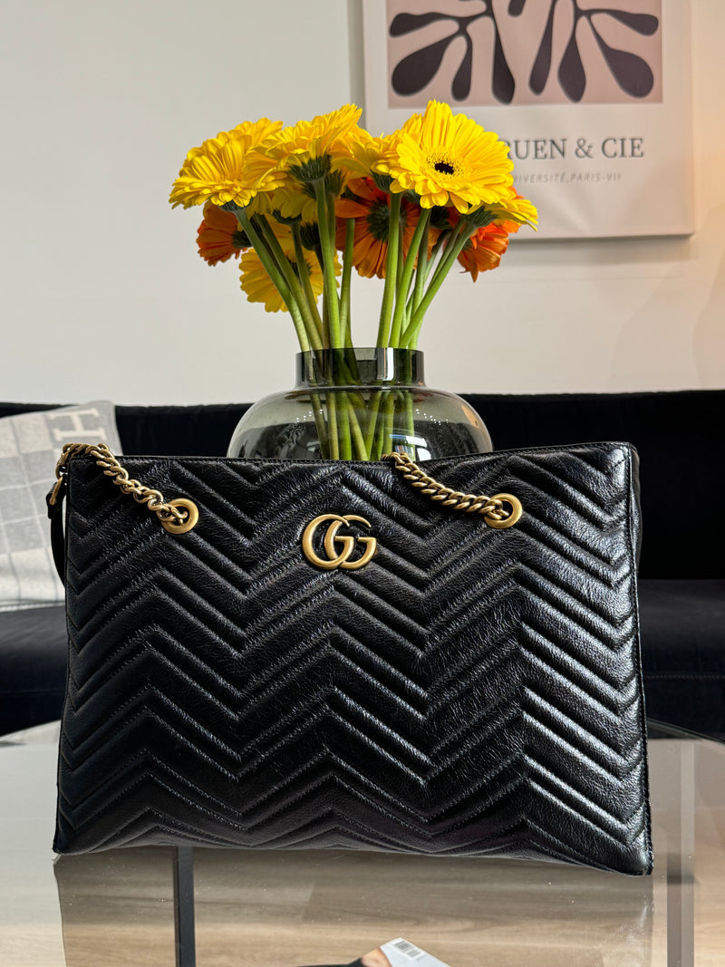 Gucci GG Marmont black tote handbag