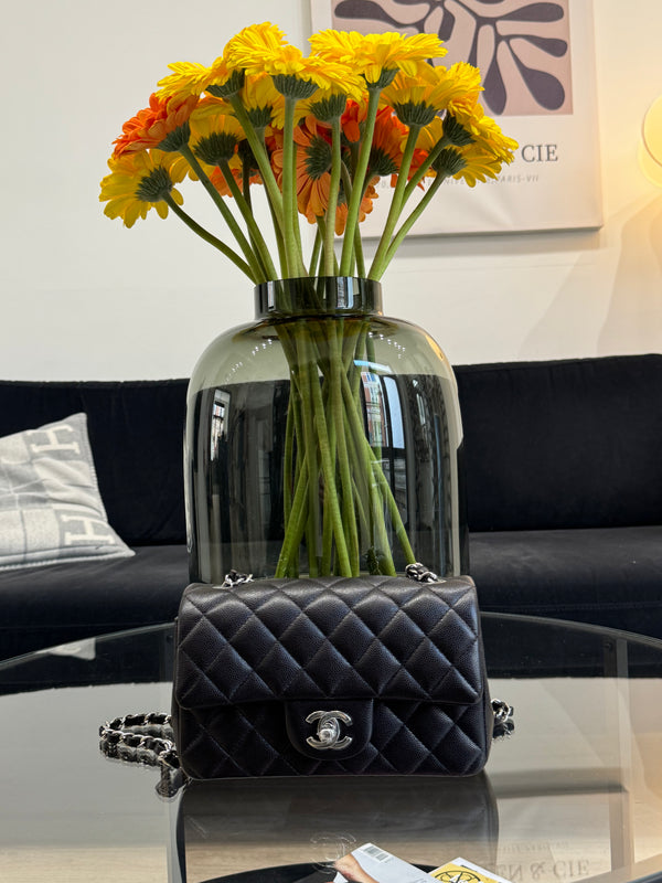 Chanel rectangular caviar leather