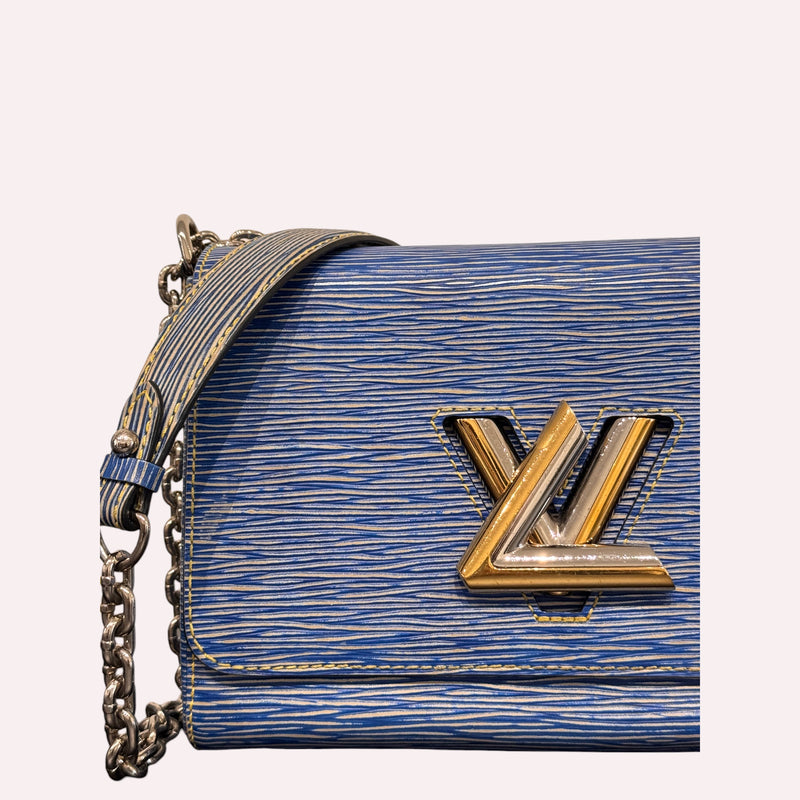 Louis Vuitton Twist MM in Blue Epi Leather