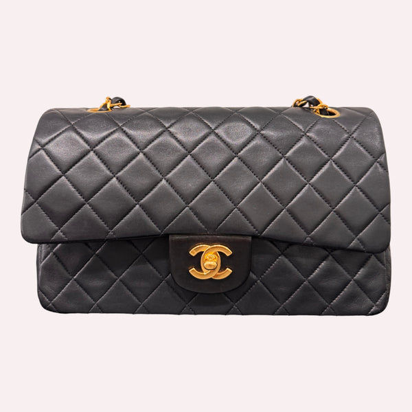 Chanel Timeless Vintage Double Flap - Black with 24K Gold Hardware