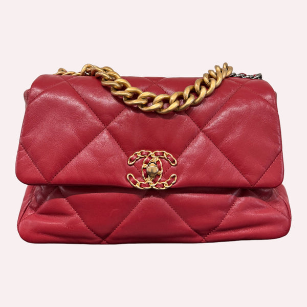 Chanel 19 Medium Bag - Rare Red Color