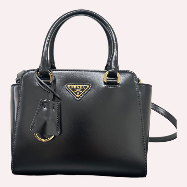 Prada Smooth Black Calfskin Leather Mini Bag