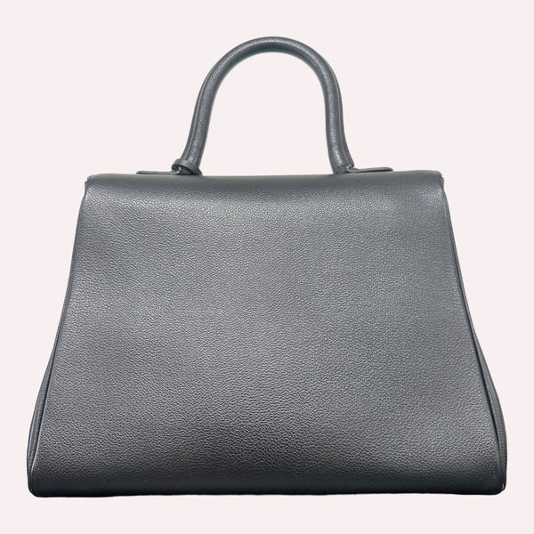 Delvaux Brillant MM Bag - Grained Leather with Silver Hardware