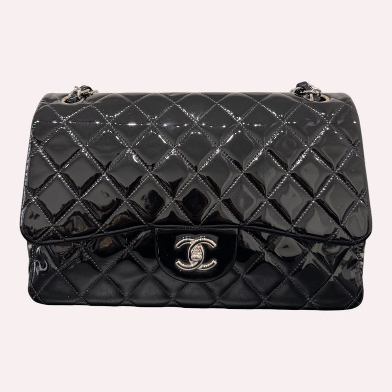 Chanel Timeless Lace Leather Double Flap Bag