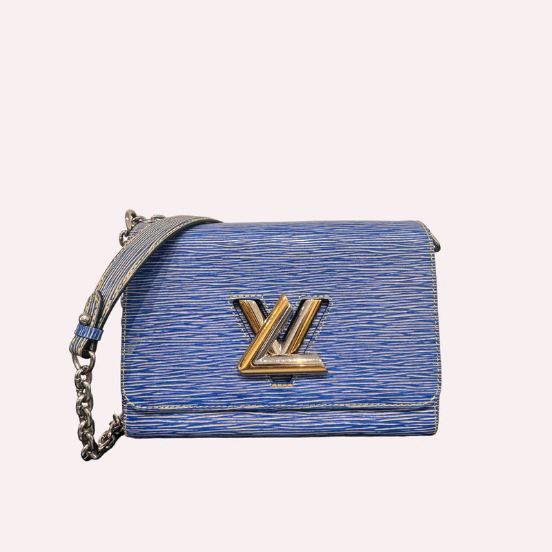 Louis Vuitton Twist MM in Blue Epi Leather