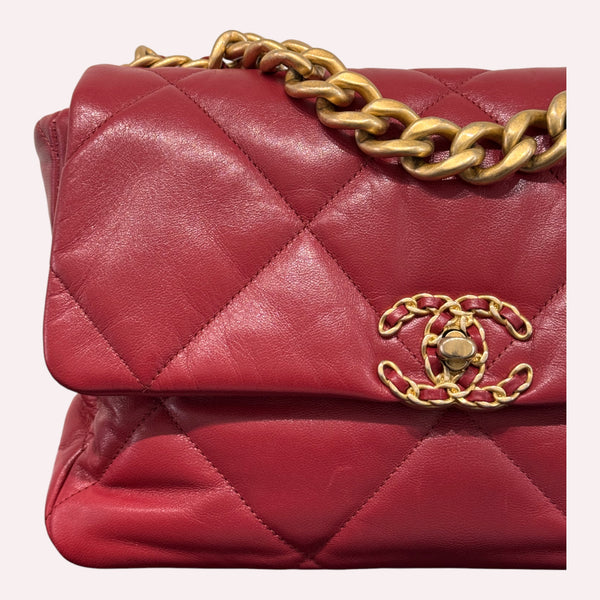 Chanel 19 Medium Bag - Rare Red Color