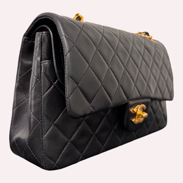 Chanel Timeless Vintage Double Flap - Black with 24K Gold Hardware