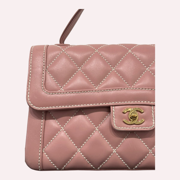 Chanel Kelly Medium Bag - Baby Pink with 24K Golden Hardware