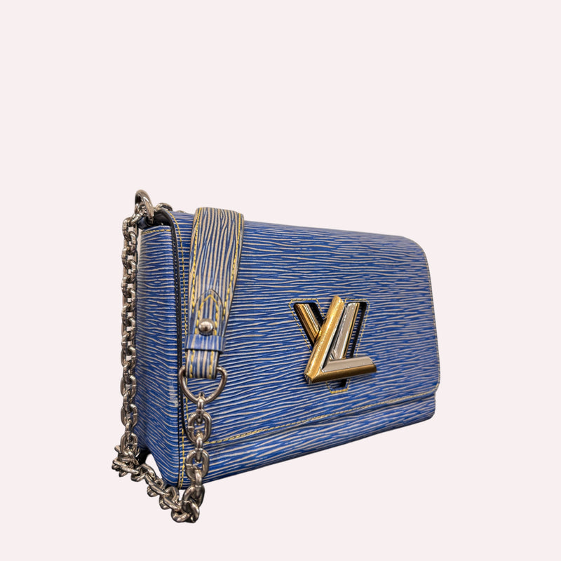 Louis Vuitton Twist MM in Blue Epi Leather