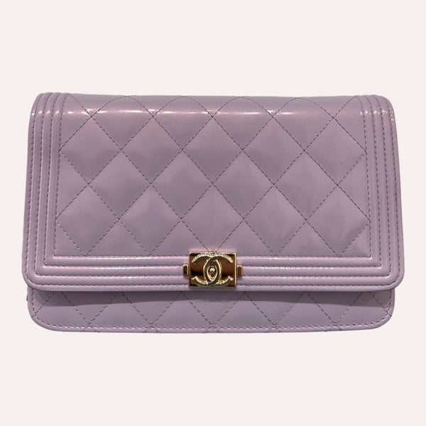 Chanel Wallet on Chain (WOC) - Lila Iridescent with Champagne Hardware