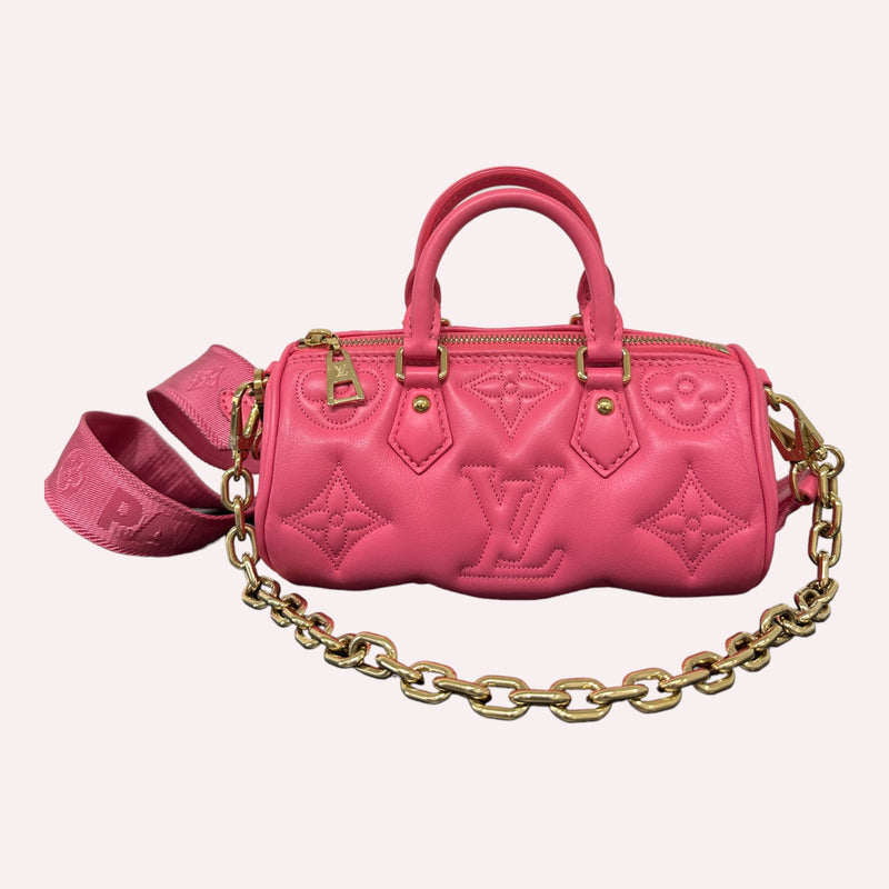 Louis Vuitton Papillon BB Leather Handbag in Pink