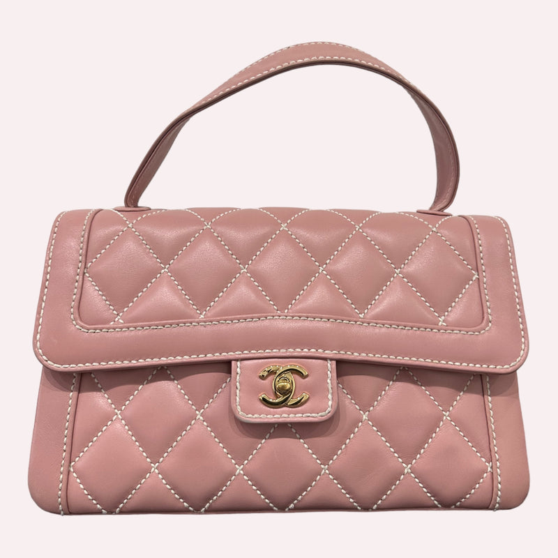Chanel Kelly Medium Bag - Baby Pink with 24K Golden Hardware