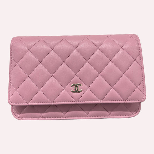 Chanel Wallet on Chain (WOC) - Baby Pink Calfskin with Champagne Hardware