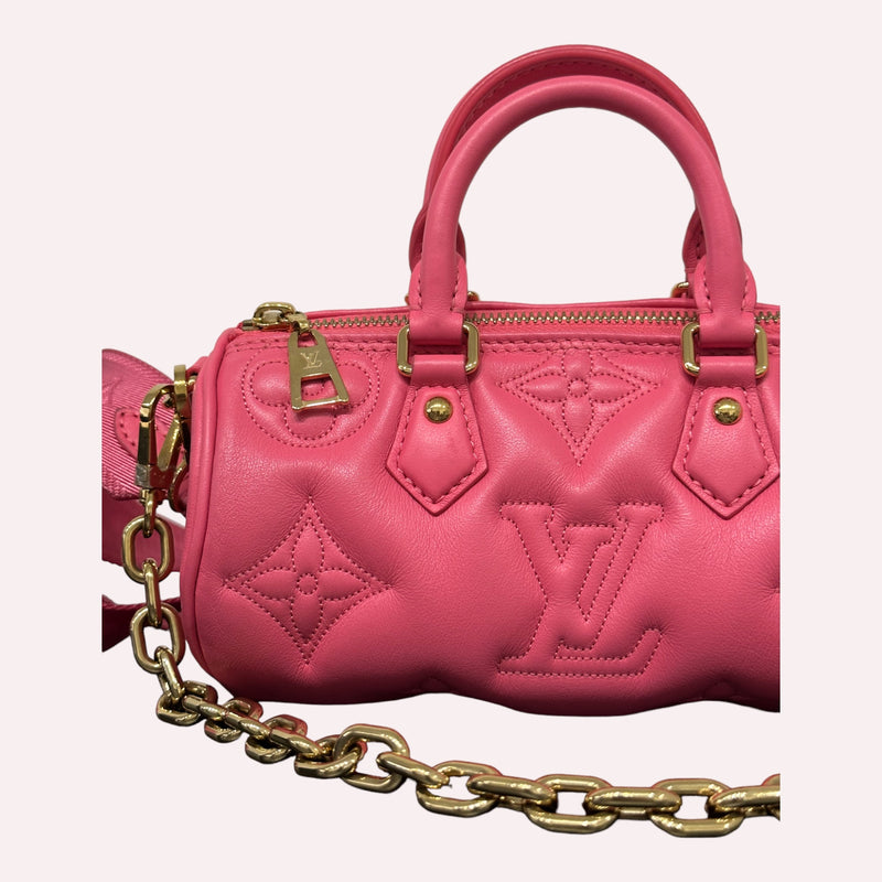 Louis Vuitton Papillon BB Leather Handbag in Pink