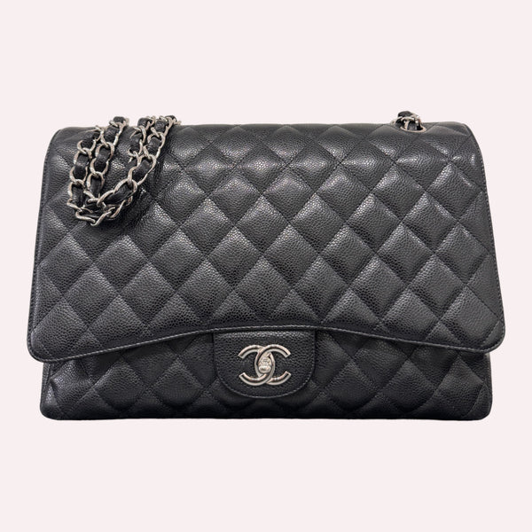 Chanel Timeless Maxi  Caviar Leather Single Flap Bag